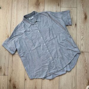 madewell cotton button down oversized top